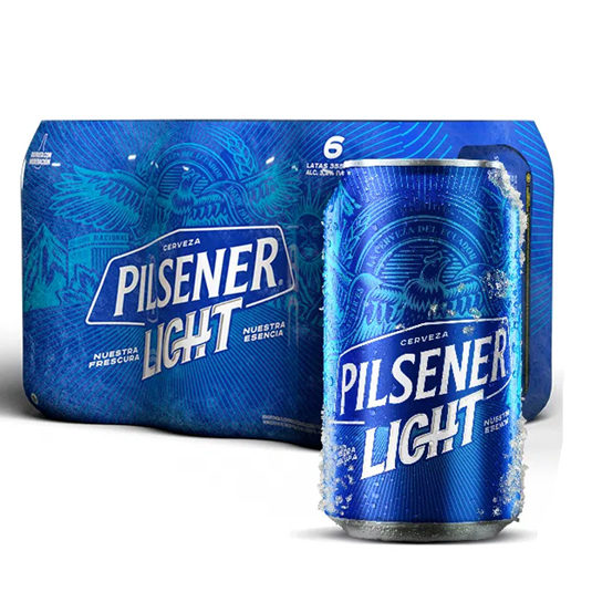 Pack X 6 Uni Pilsener Cerveza Lata Light 355
